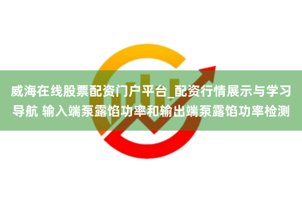 威海在线股票配资门户平台_配资行情展示与学习导航 输入端泵露馅功率和输出端泵露馅功率检测