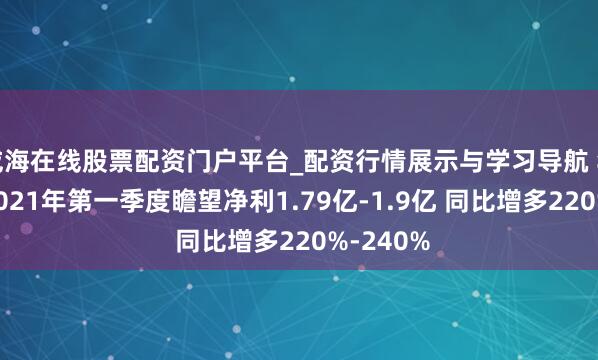 威海在线股票配资门户平台_配资行情展示与学习导航 华贸物流2021年第一季度瞻望净利1.79亿-1.9亿 同比增多220%-240%