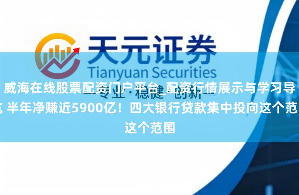 威海在线股票配资门户平台_配资行情展示与学习导航 半年净赚近5900亿！四大银行贷款集中投向这个范围